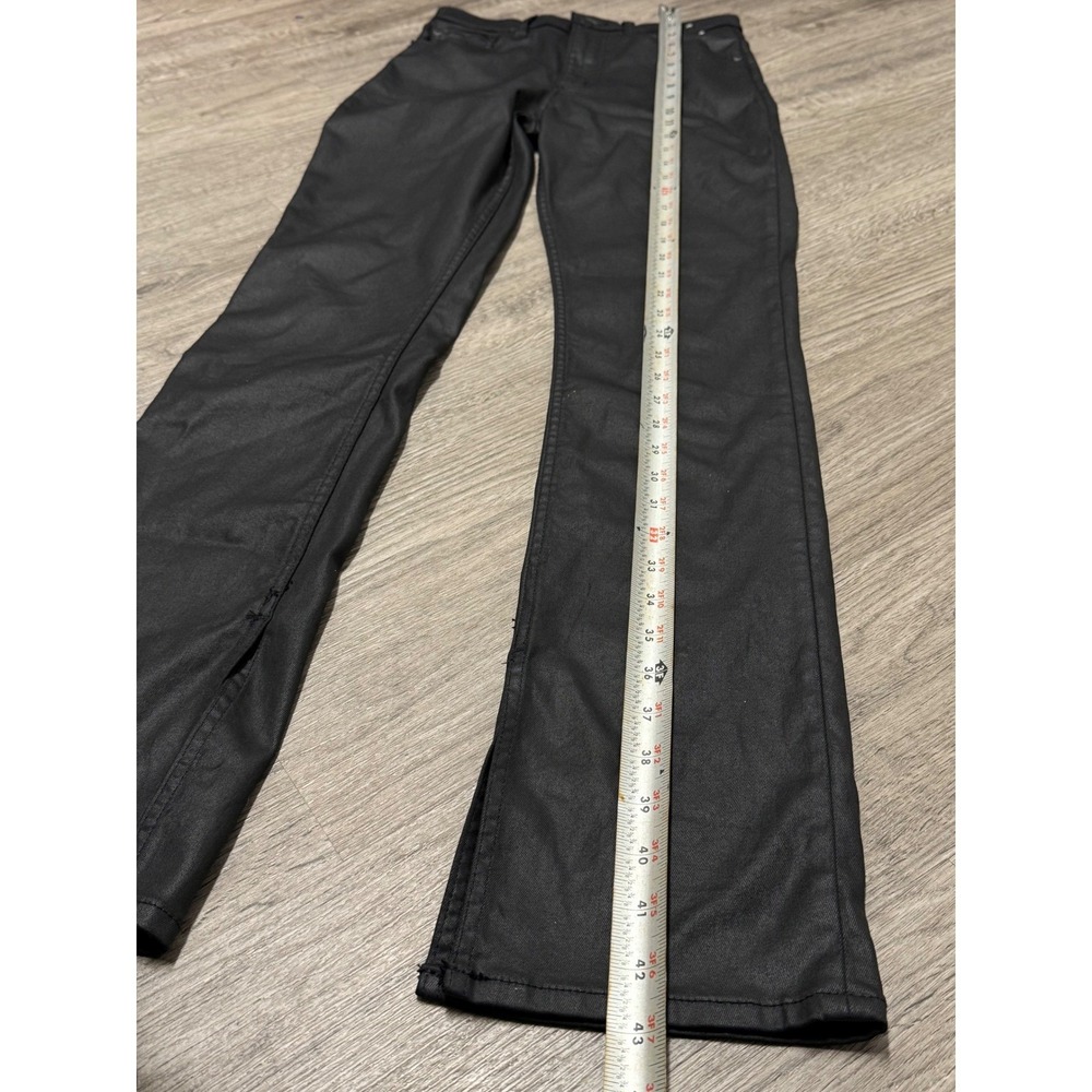 Abercrombie & Fitch 90s Slim Straight Ultra High Rise Coated Black Pants 27 TALL - Picture 9 of 12